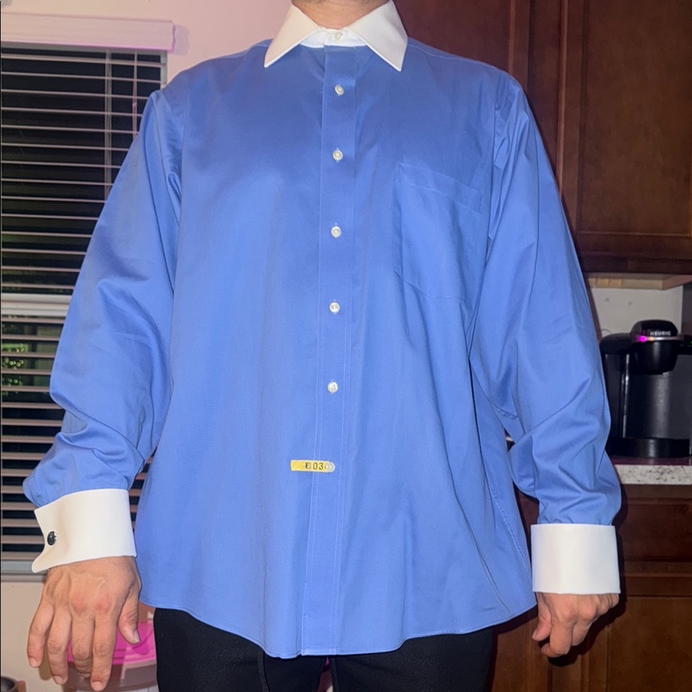 Donald J Trump signature Collection Dress Shirt with White Accents